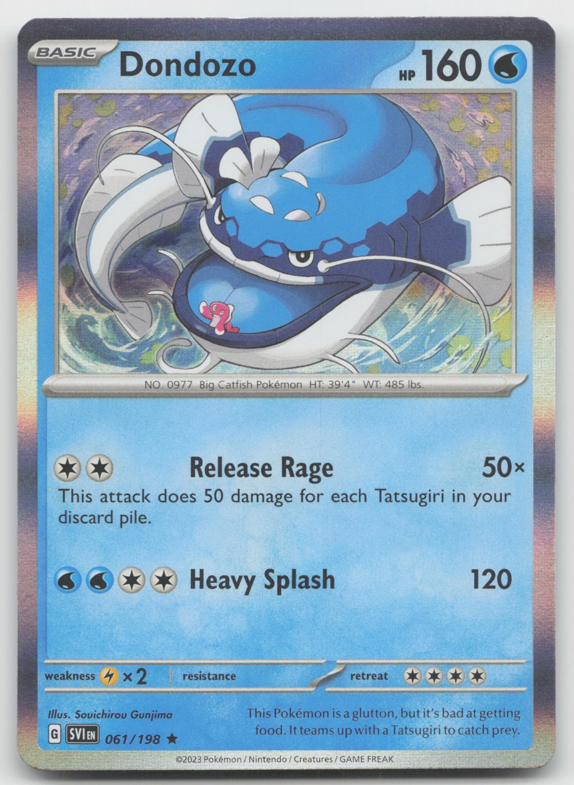 Dondozo Holo Rare SV01: Scarlet & Violet Base Set 061/198 NM