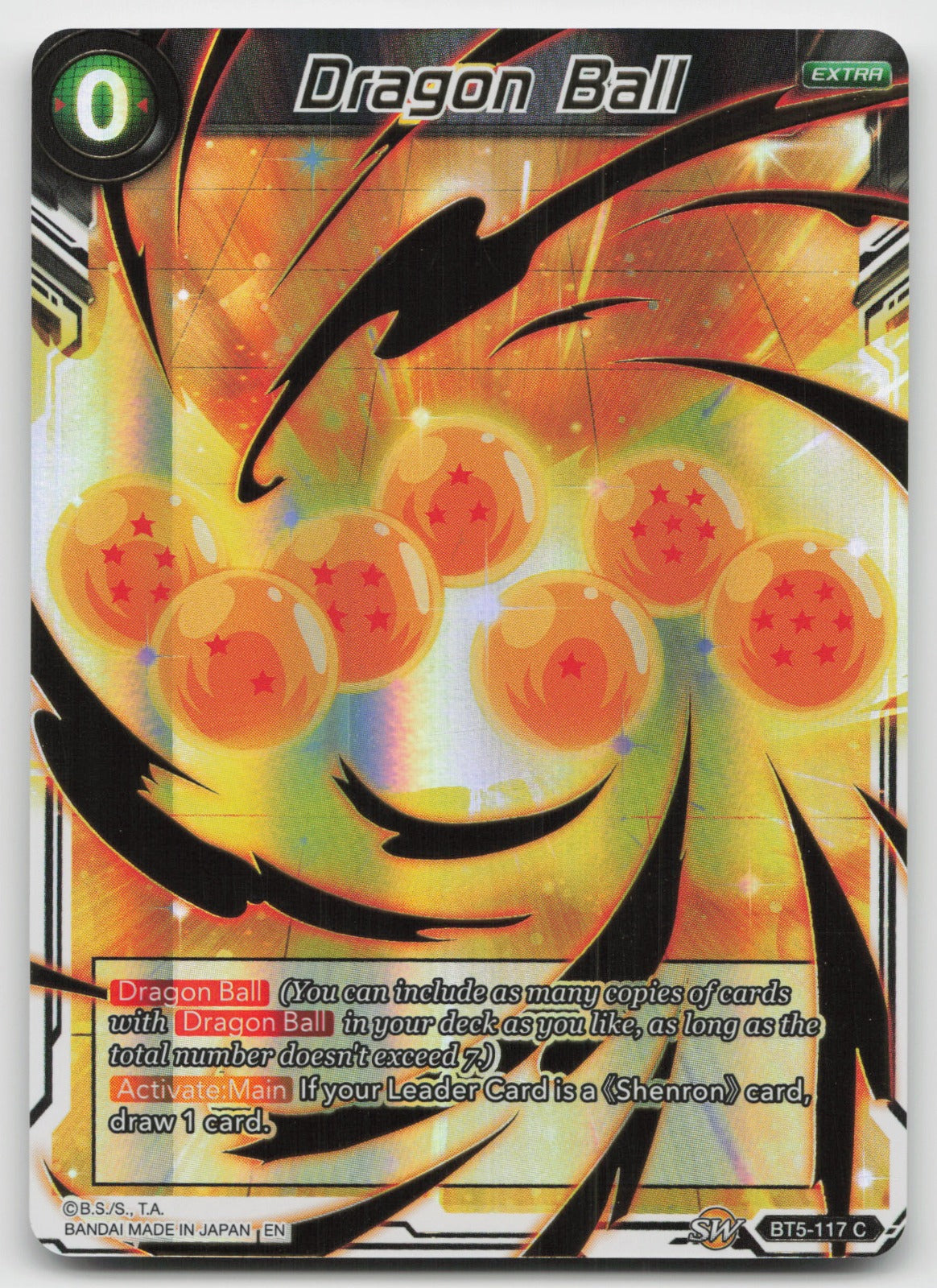 Dragon Ball (Gold Stamped) Common Foil Mythic Booster BT5-117 NM