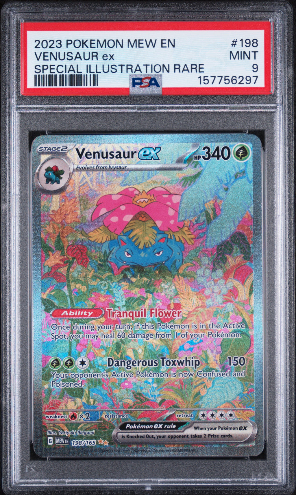 Venusaur Ex Special Illustration Rare Pokemon Mew 151 198/165 PSA 9
