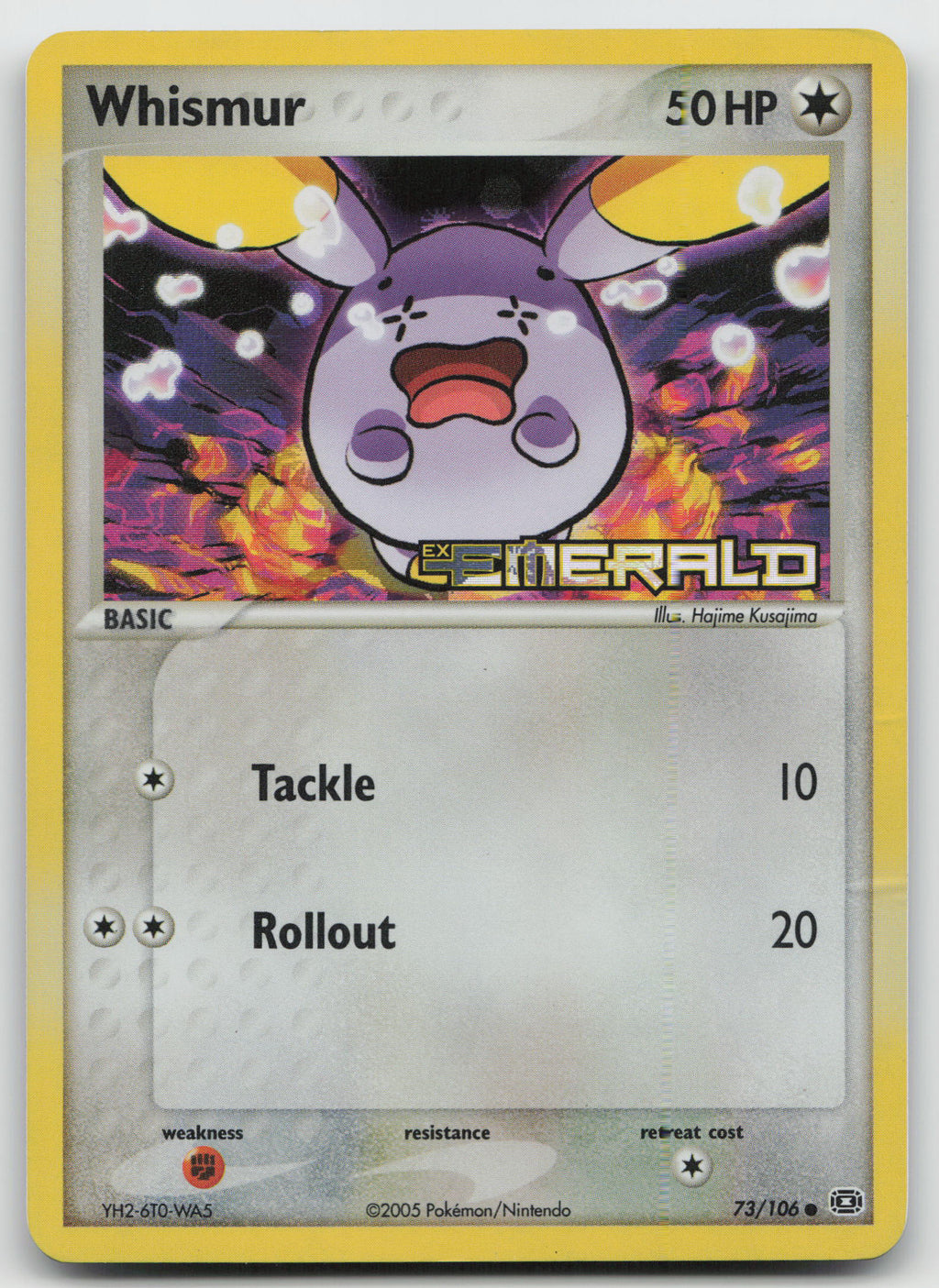 Whismur Common Reverse Holo Emerald 73/106 DMG