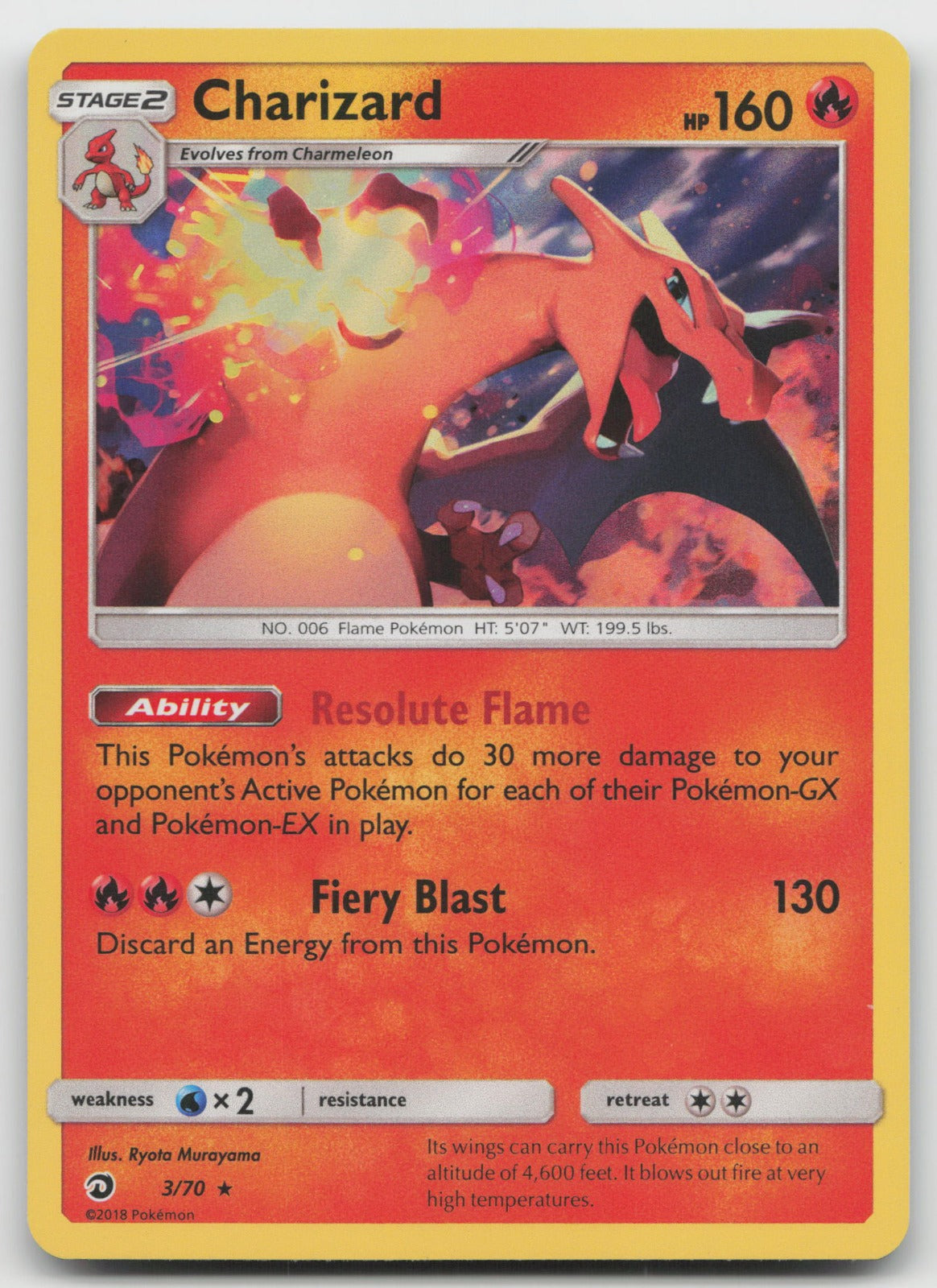 Charizard Holo Rare Dragon Majesty 3/70 NM