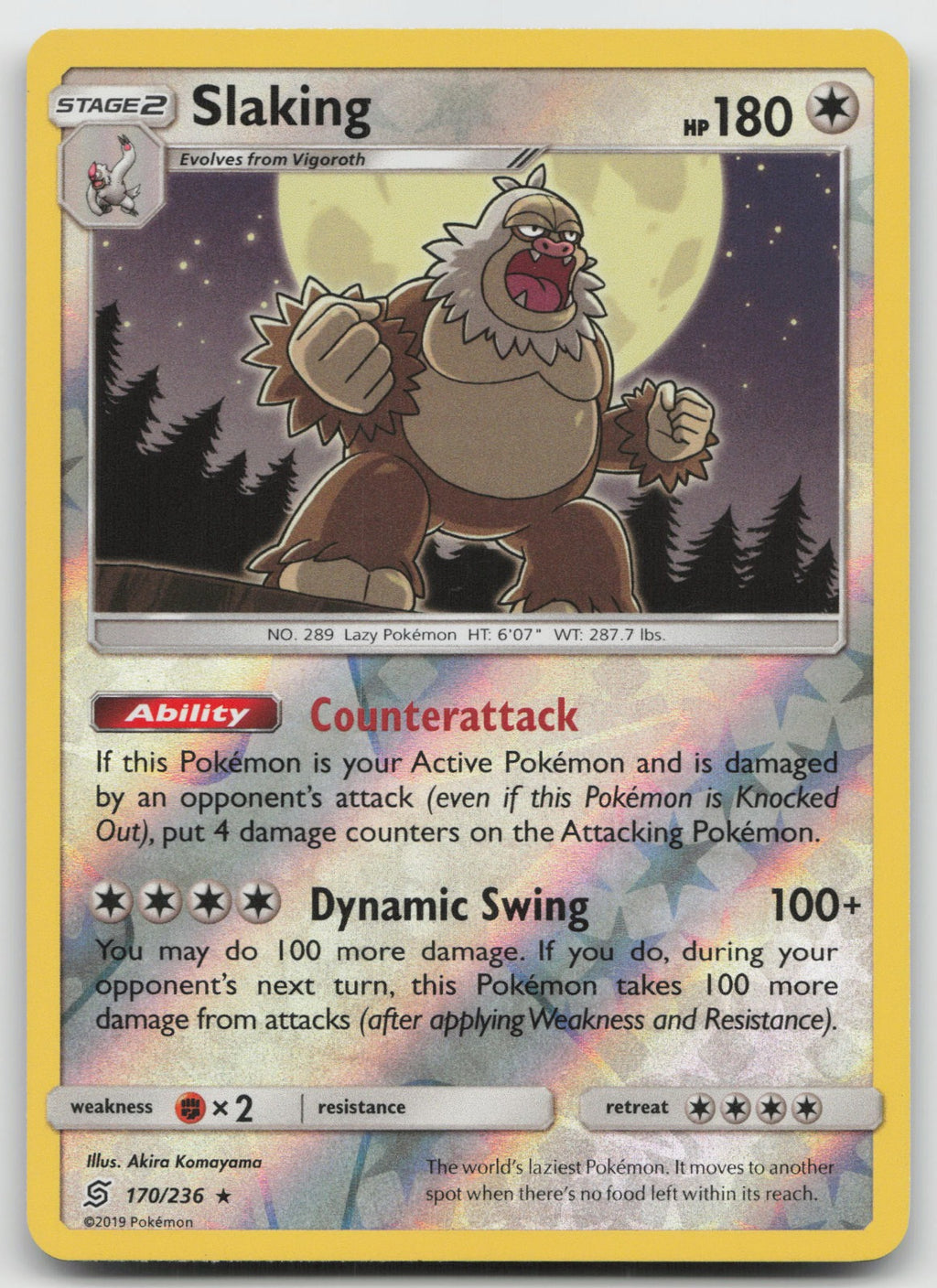Slaking Reverse Holo Rare SM - Unified Minds 170/236 NM/VLP