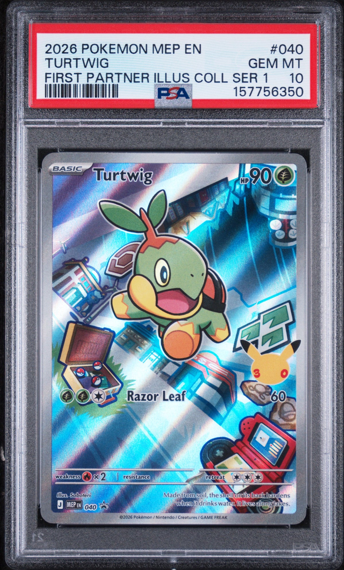 Turtwig First Partner Series 1 Pokemon Black Star Promo MEP040 PSA 10