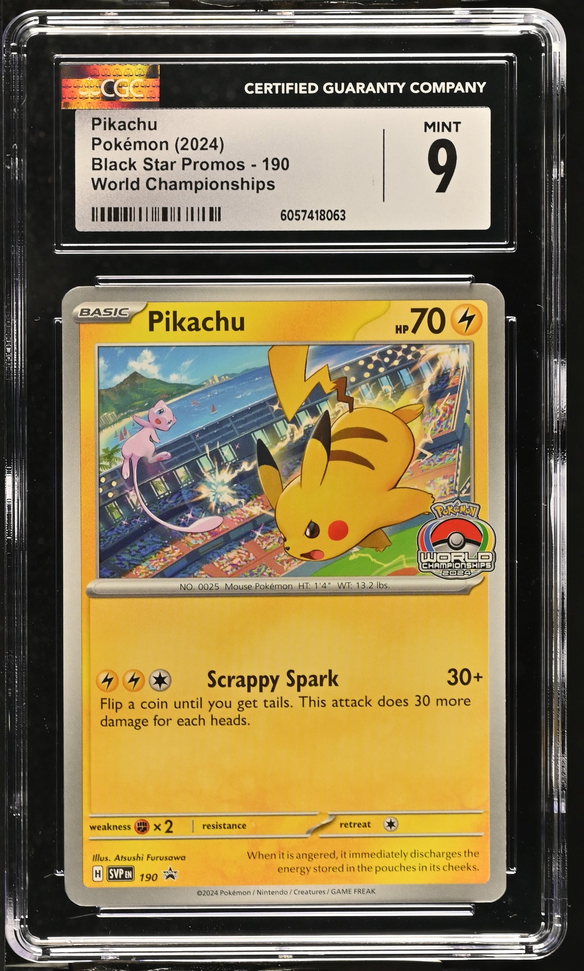 Pikachu World Championships Black Star Promos SVP190 CGC 9