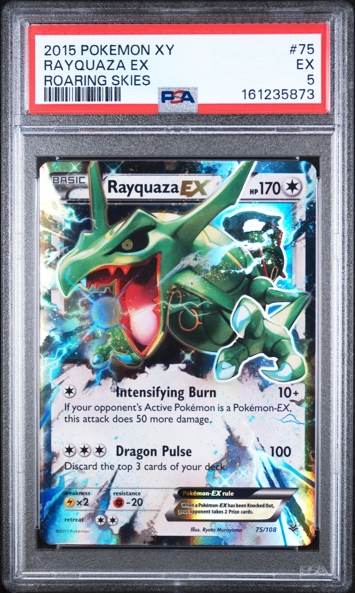 Rayquaza Ex Roaring Skies Pokemon Xy Roaring Skies 75/108 PSA 5