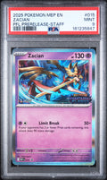 Zacian Prerelease STAFF Pokemon En-Me Black Star Promo MEP015 PSA 9
