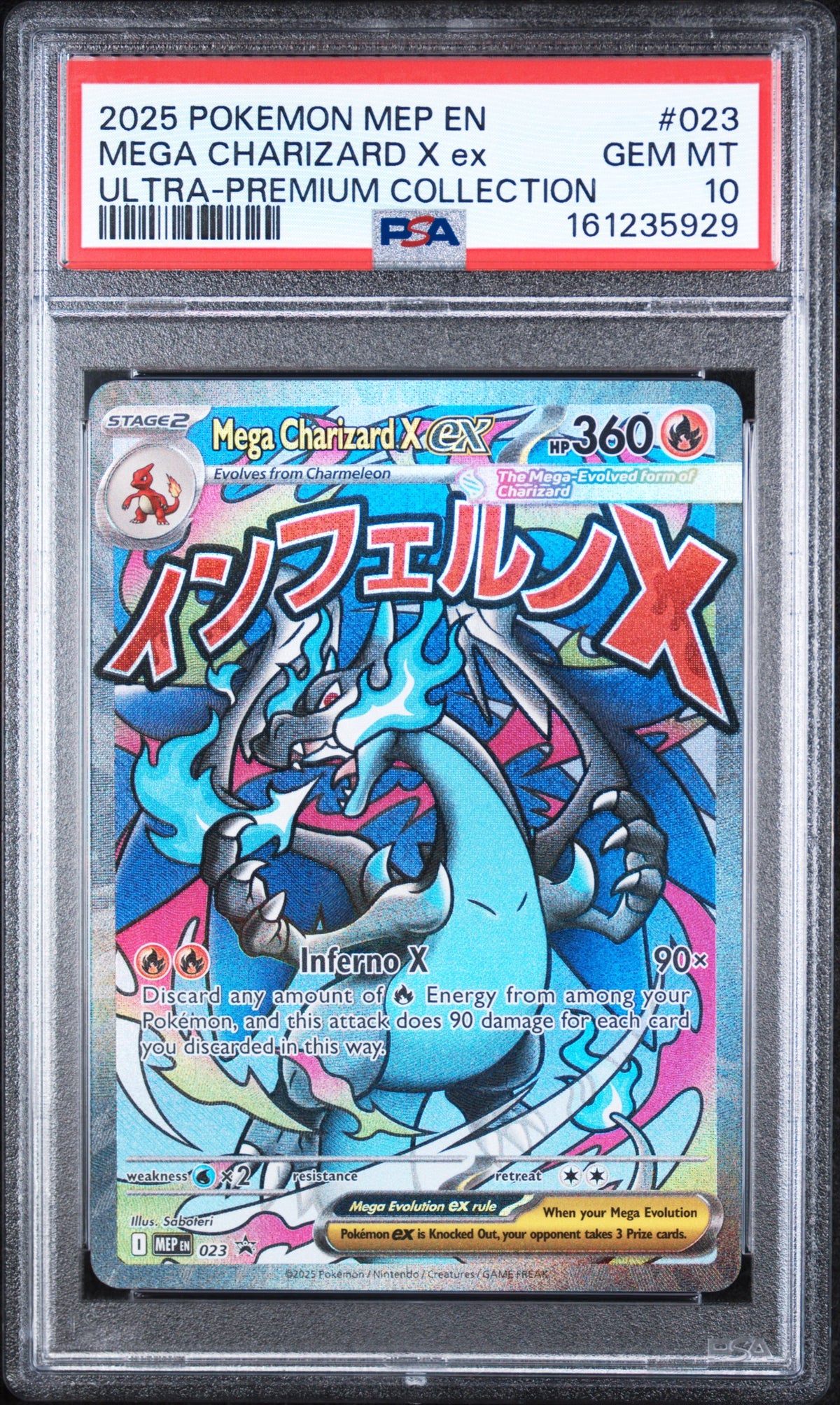 Mega Charizard X Ex Ultra-Premium Collection Pokemon Promo MEP023 PSA 10