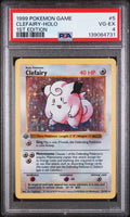 Clefairy Base Set Holo 1st Edition Shadowless Pokemon Game 5 NM PSA 4