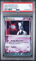 Mewtwo Ex Holo Pokemon Ex Ruby & Sapphire 101/109 PSA 5