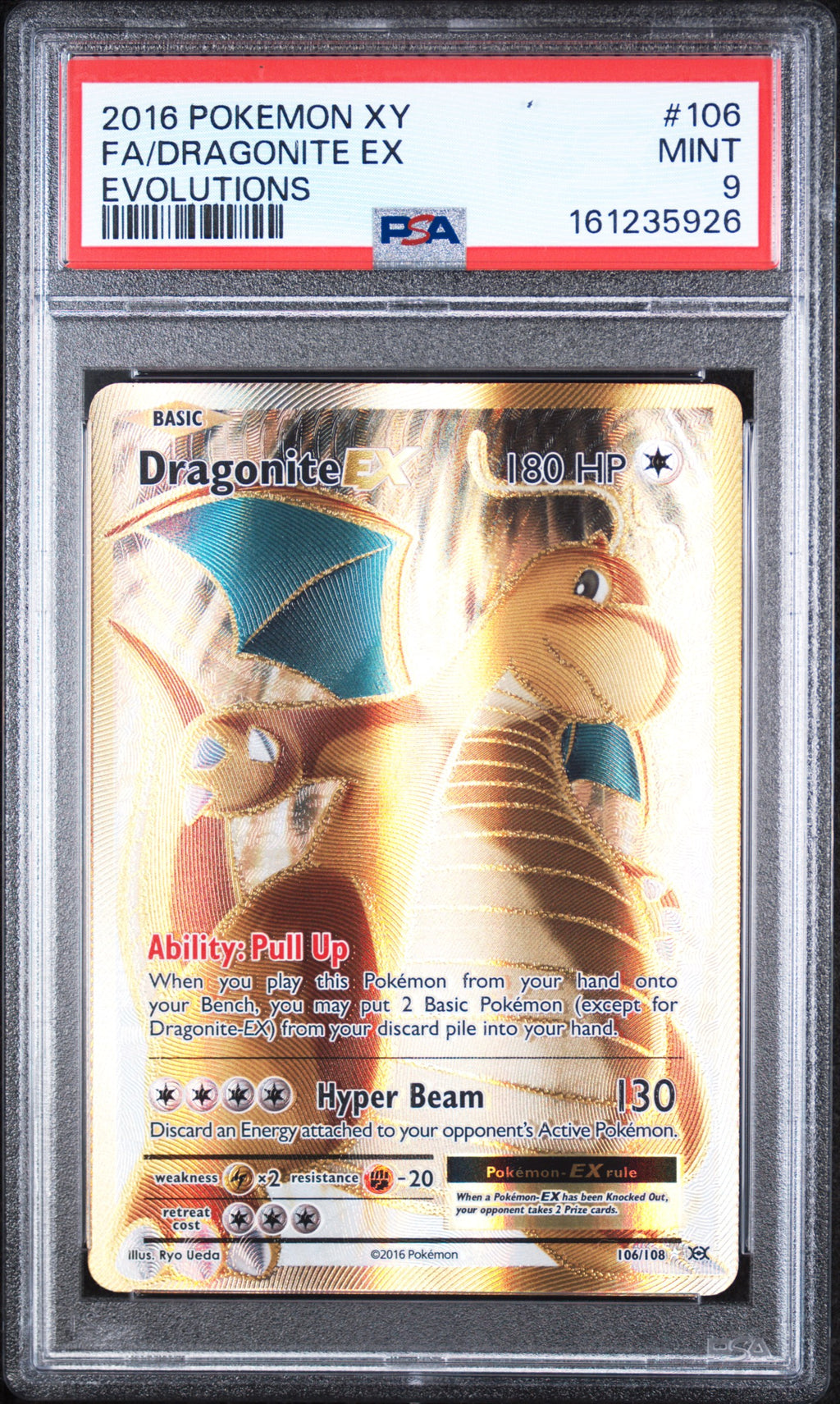 Dragonite Ex Pokemon Xy Evolutions 106/108 PSA 9