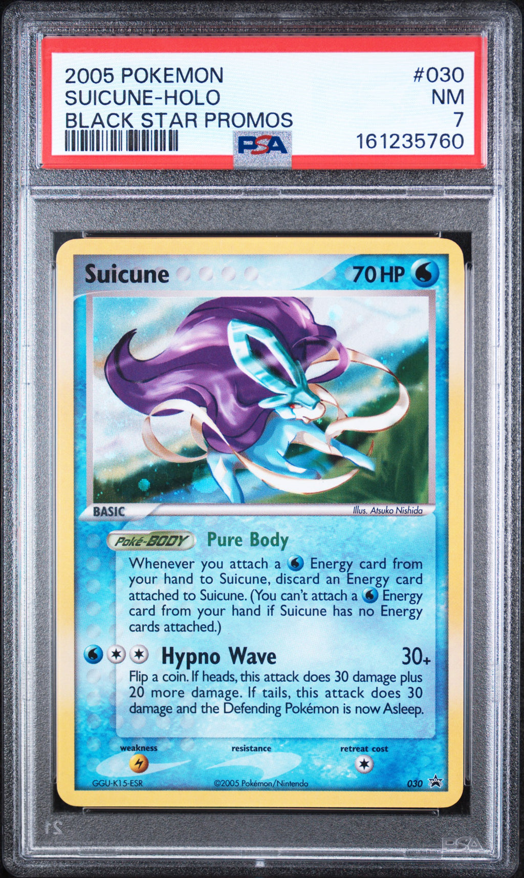 Suicune Holo Pokemon Black Star Promos 030 PSA 7