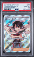 Zinnia's Resolve Pokemon Sword & Shield Evolving Skies 203/203 PSA 10