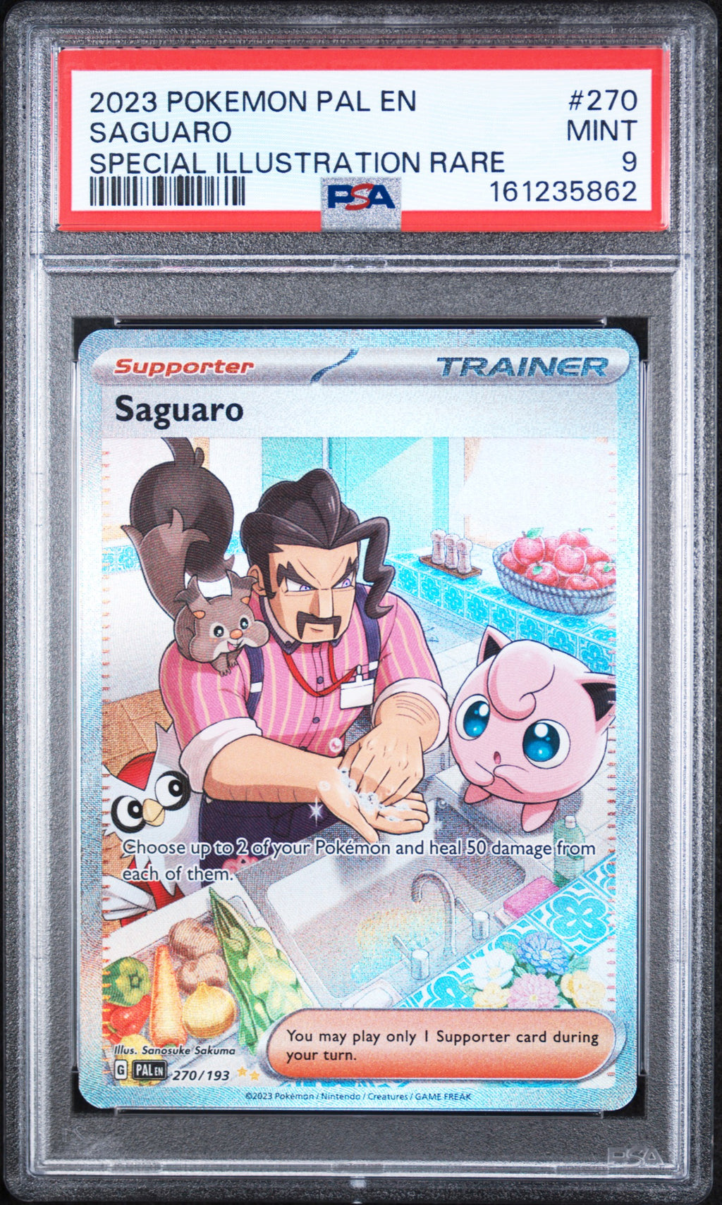 Saguaro Special Illustration Rare Pokemon Pal En-Paldea Evolved 270/193 PSA 9