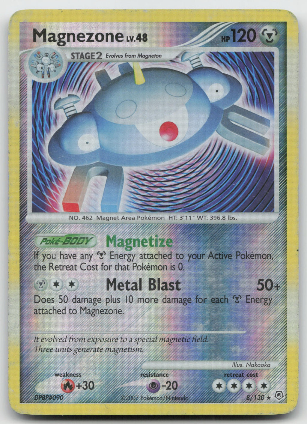 Magnezone Holo Rare Reverse Holo Diamond and Pearl 8/130 MP