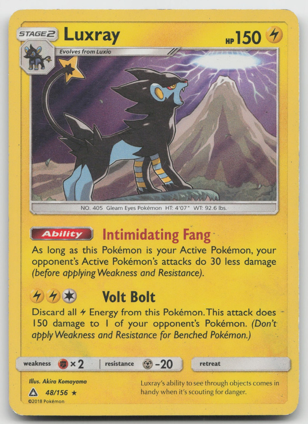 Luxray Holo Rare SM - Ultra Prism 48/156 DMG