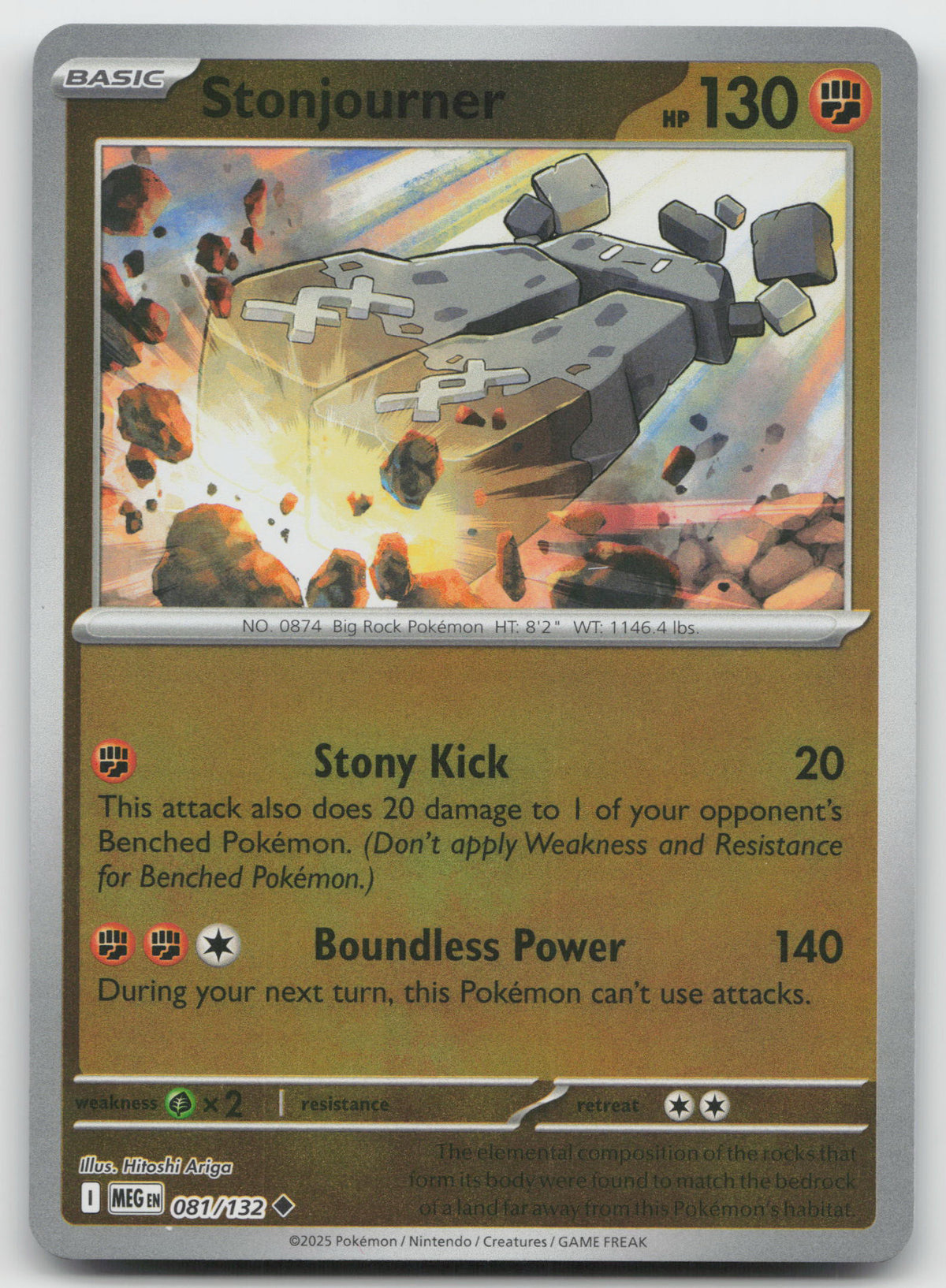 Stonjourner Uncommon Reverse Holo ME01: Mega Evolution 081/132 NM