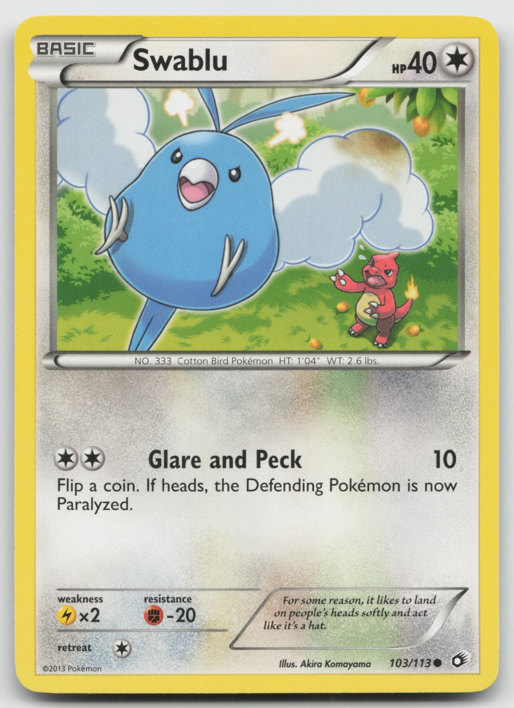 Swablu Common Legendary Treasures 103/113 LP