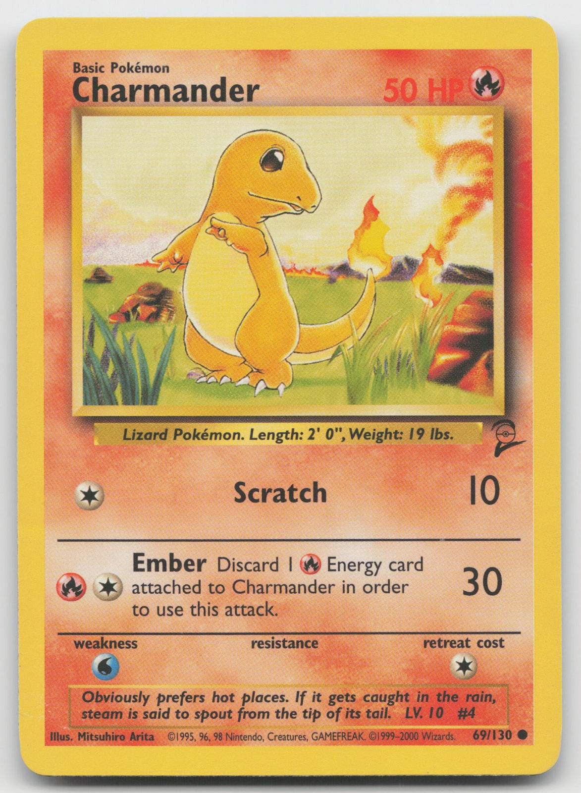 Charmander Common Base Set 2 69/130 LP