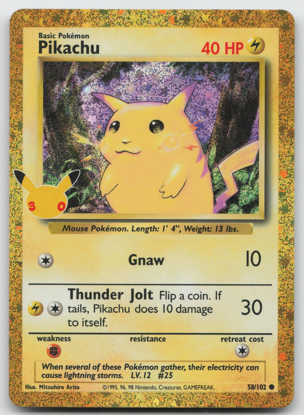 Pikachu Holo ME: 30th Celebration Classic Collection 58/102 NM