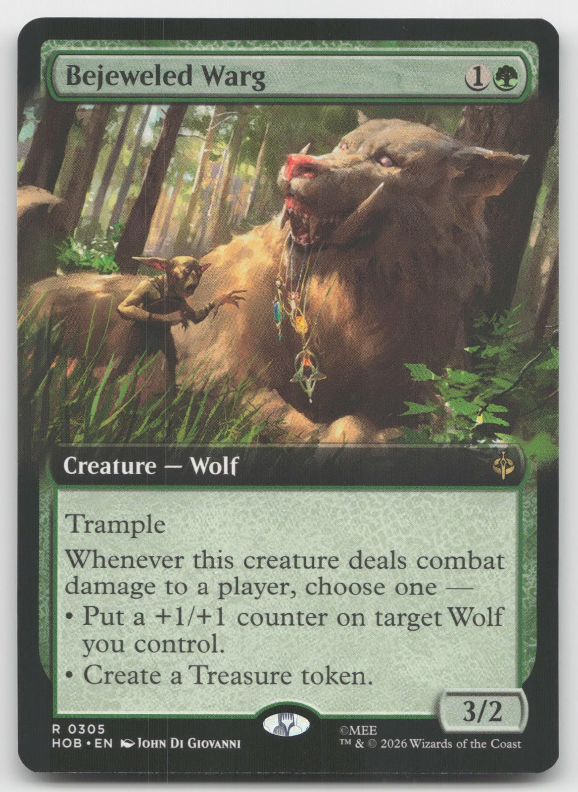 Bejeweled Warg (Extended Art) R The Hobbit 305 NM