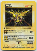 Zapdos 1st Edition Holo Rare Base Set (Shadowless) 16/102 LP/MP