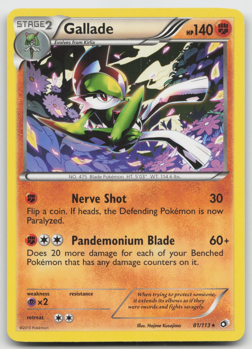 Gallade Rare Legendary Treasures 81/113 LP
