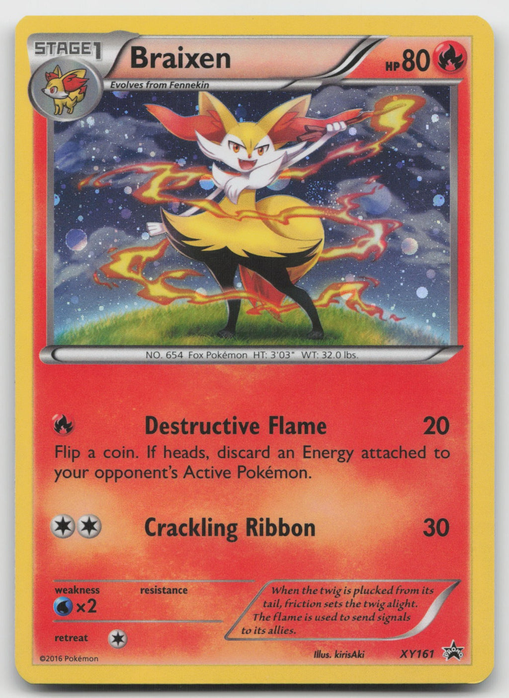 Braixen Promo Holo XY Promos XY161 LP