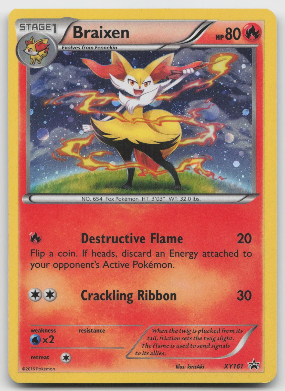Braixen Promo Holo XY Promos XY161 LP