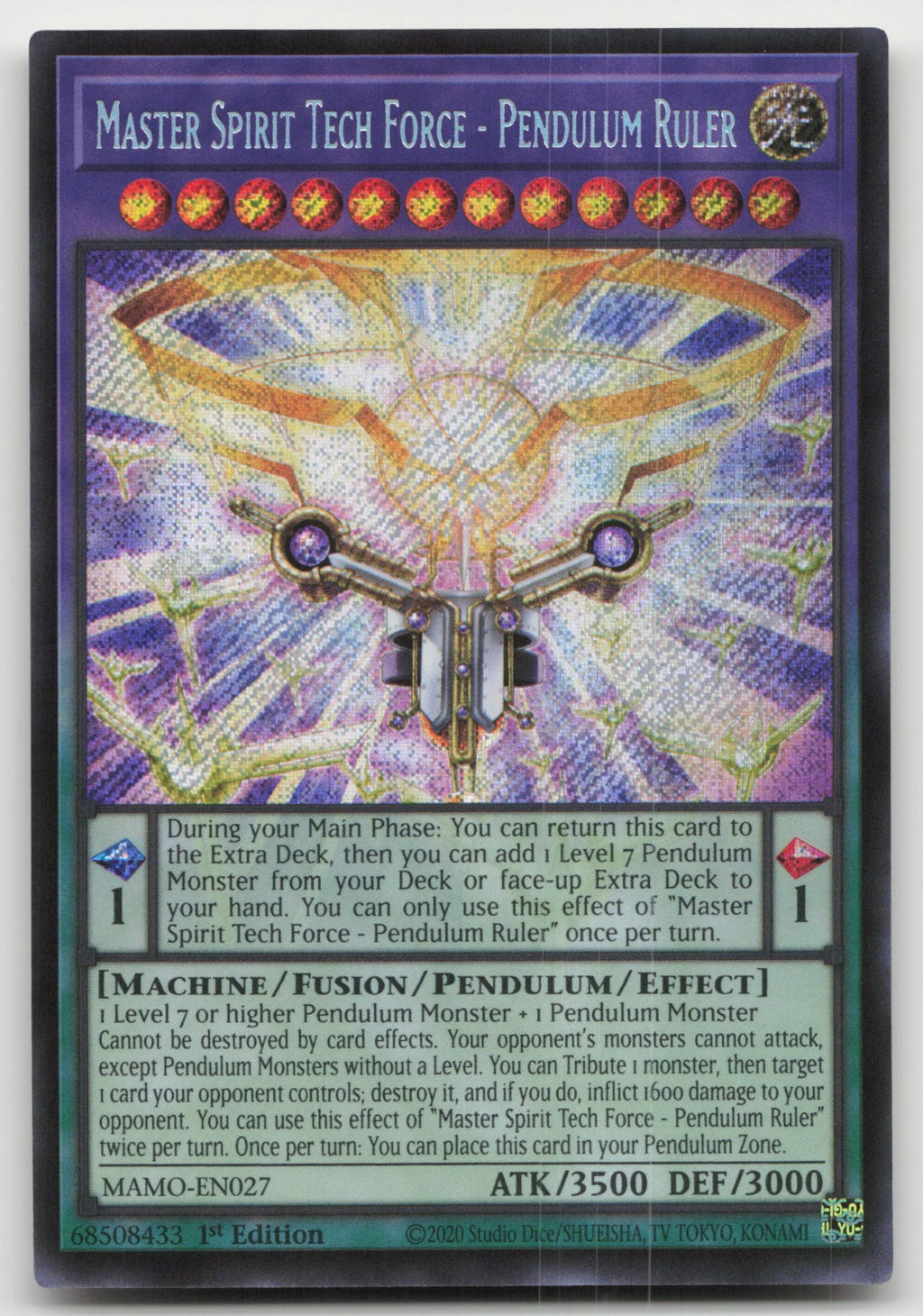 Master Spirit Tech Force - Pendulum 1st Ultra Magnificent Monsters MAMO-EN027 NM