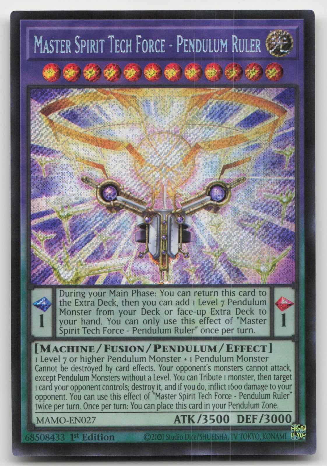 Master Spirit Tech Force - Pendulum 1st Ultra Magnificent Monsters MAMO-EN027 NM