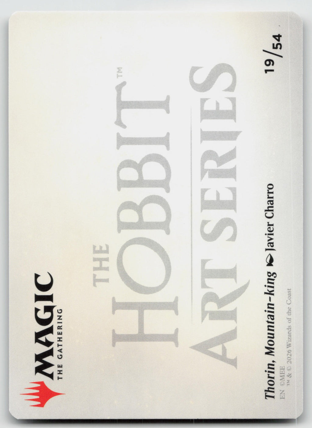 Thorin, Mountain-king Art Card (Gold-Stamped Signature) The Hobbit 19 NM
