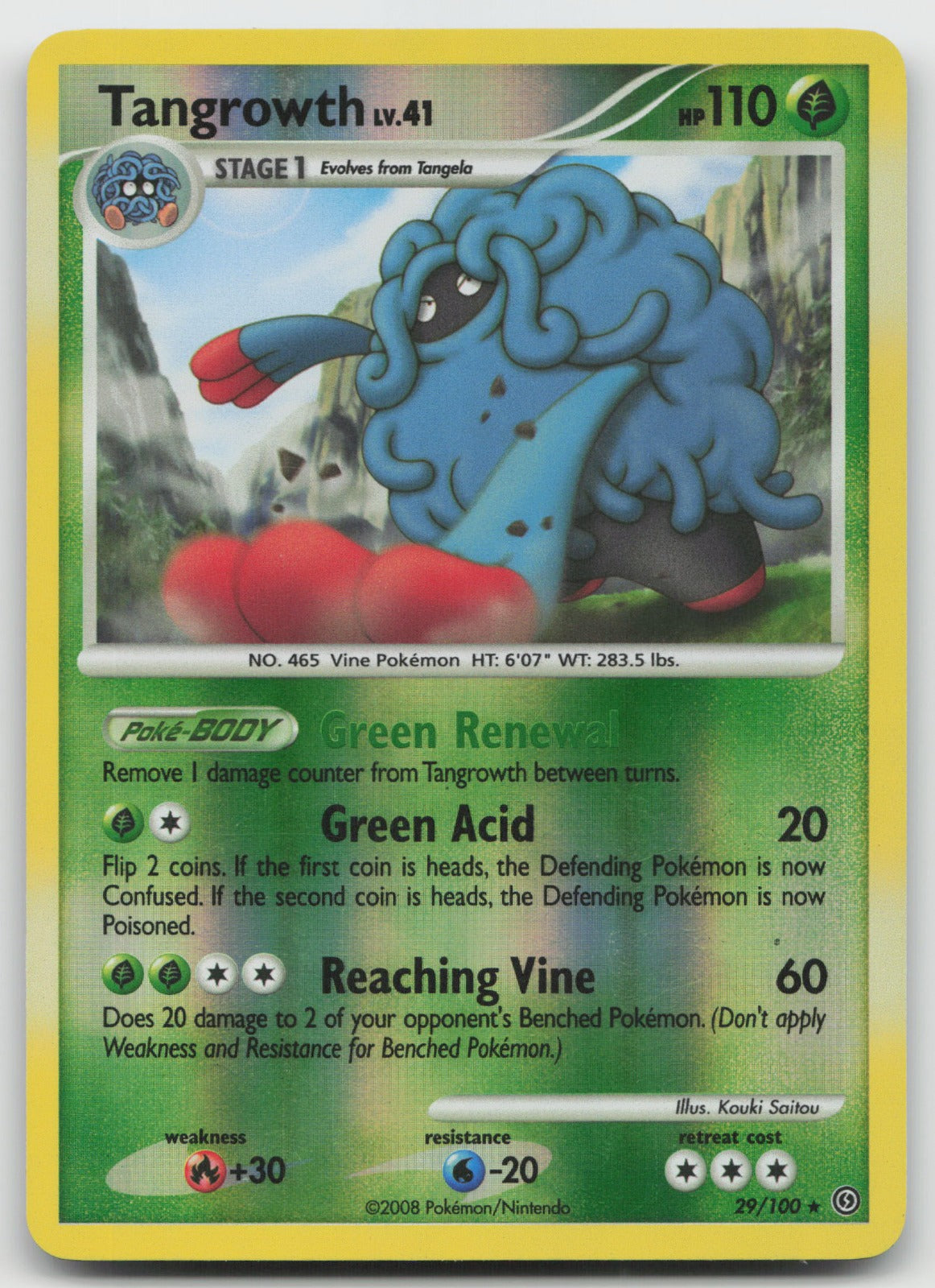 Tangrowth Rare Reverse Holo Stormfront 29/100 NM/VLP