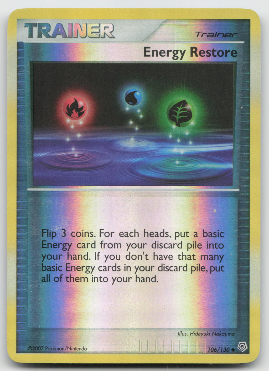 Energy Restore Uncommon Reverse Holo Diamond and Pearl 106/130 MP