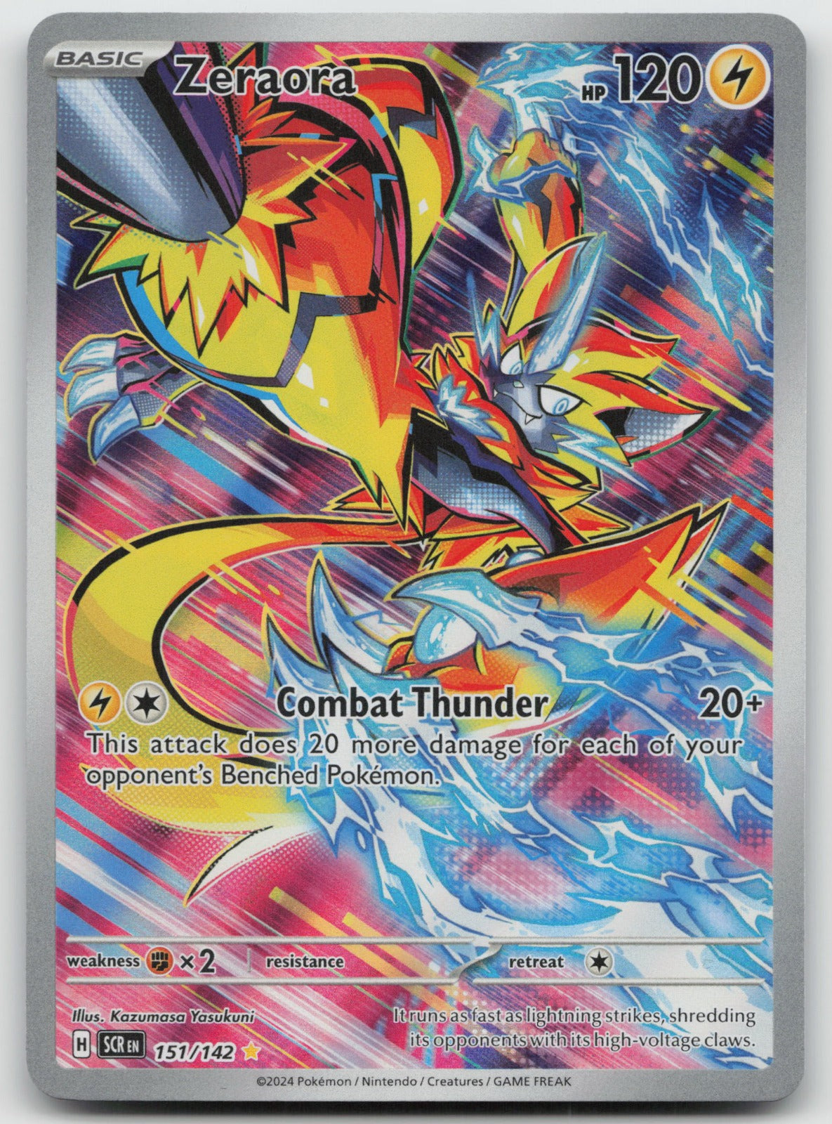 Zeraora Illustration Rare Holo SV07: Stellar Crown 151/142 NM