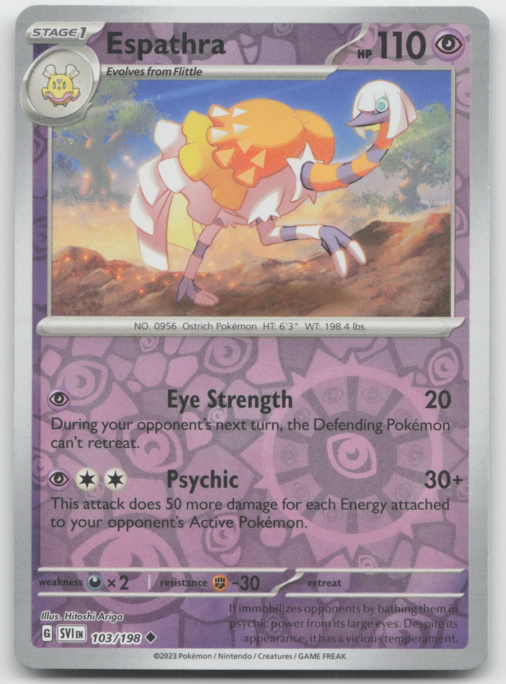 Espathra Reverse Holo Uncommon SV01: Scarlet & Violet Base Set 103/198 NM