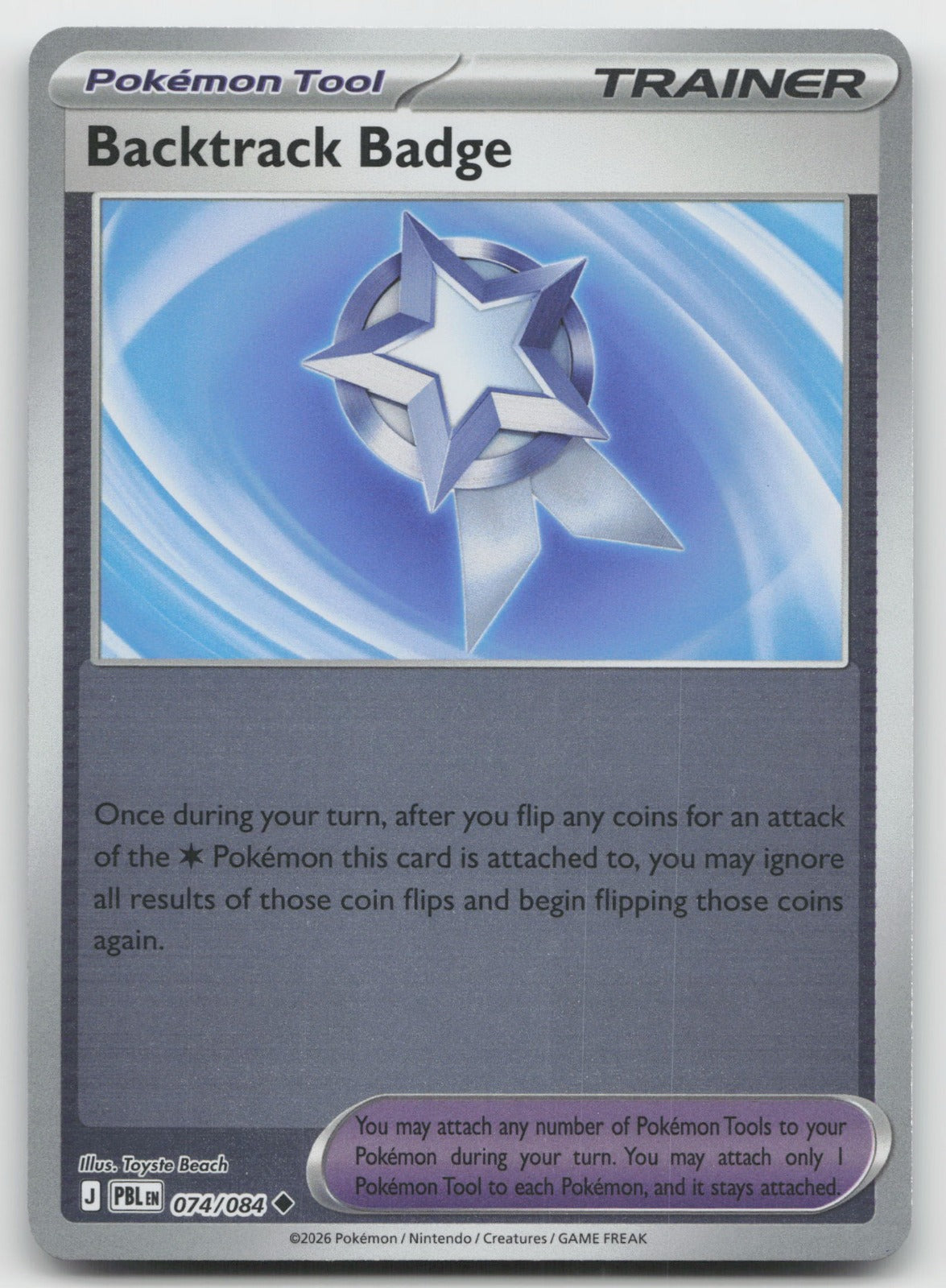 Backtrack Badge Reverse Holo Uncommon ME05: Pitch Black 074/084 NM