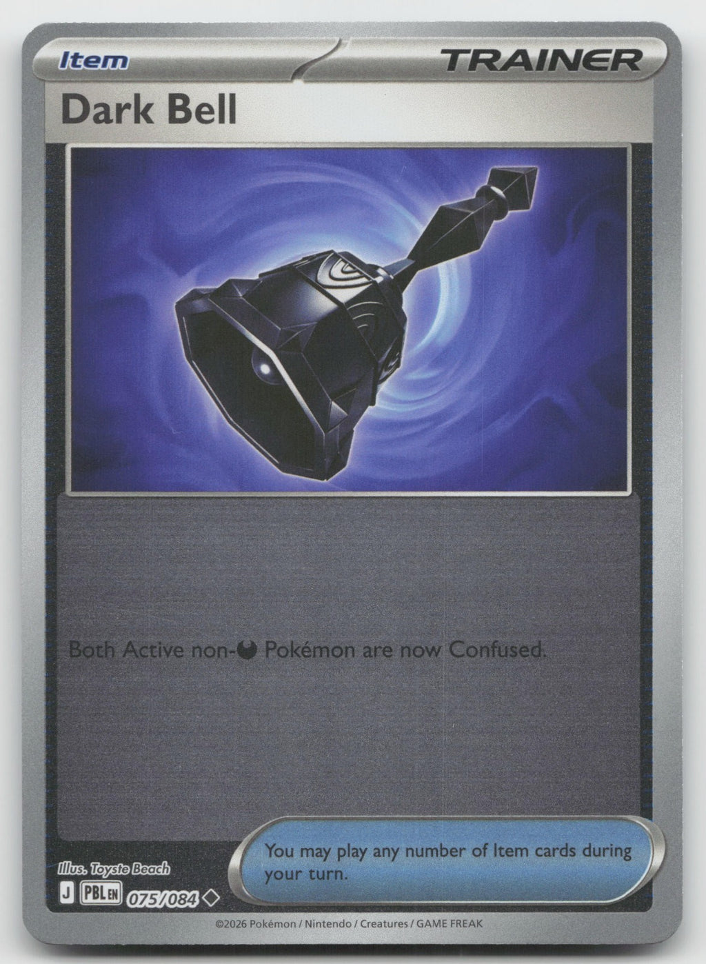 Dark Bell Reverse Holo Uncommon ME05: Pitch Black 075/084 NM