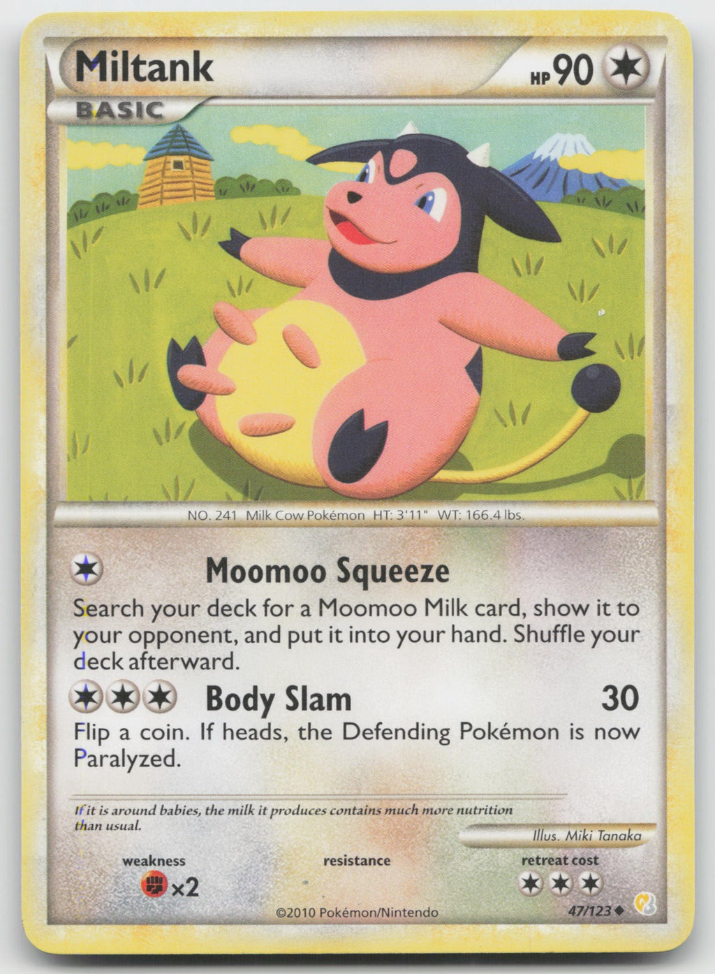 Miltank Uncommon HeartGold SoulSilver 47/123 LP