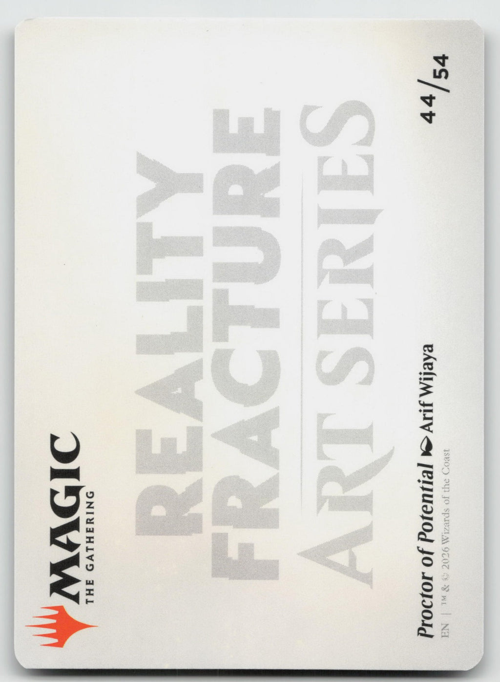 Proctor of Potential Art Card S Art Series: Reality Fracture 44 NM