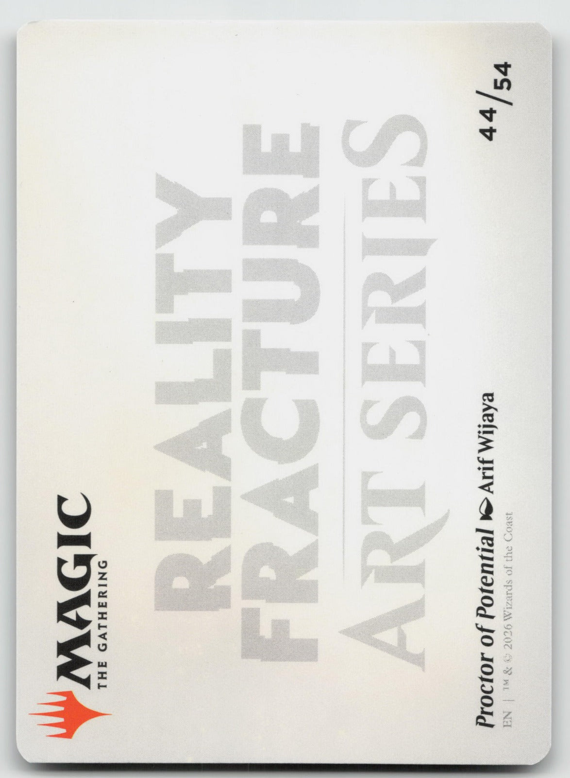Proctor of Potential Art Card S Art Series: Reality Fracture 44 NM