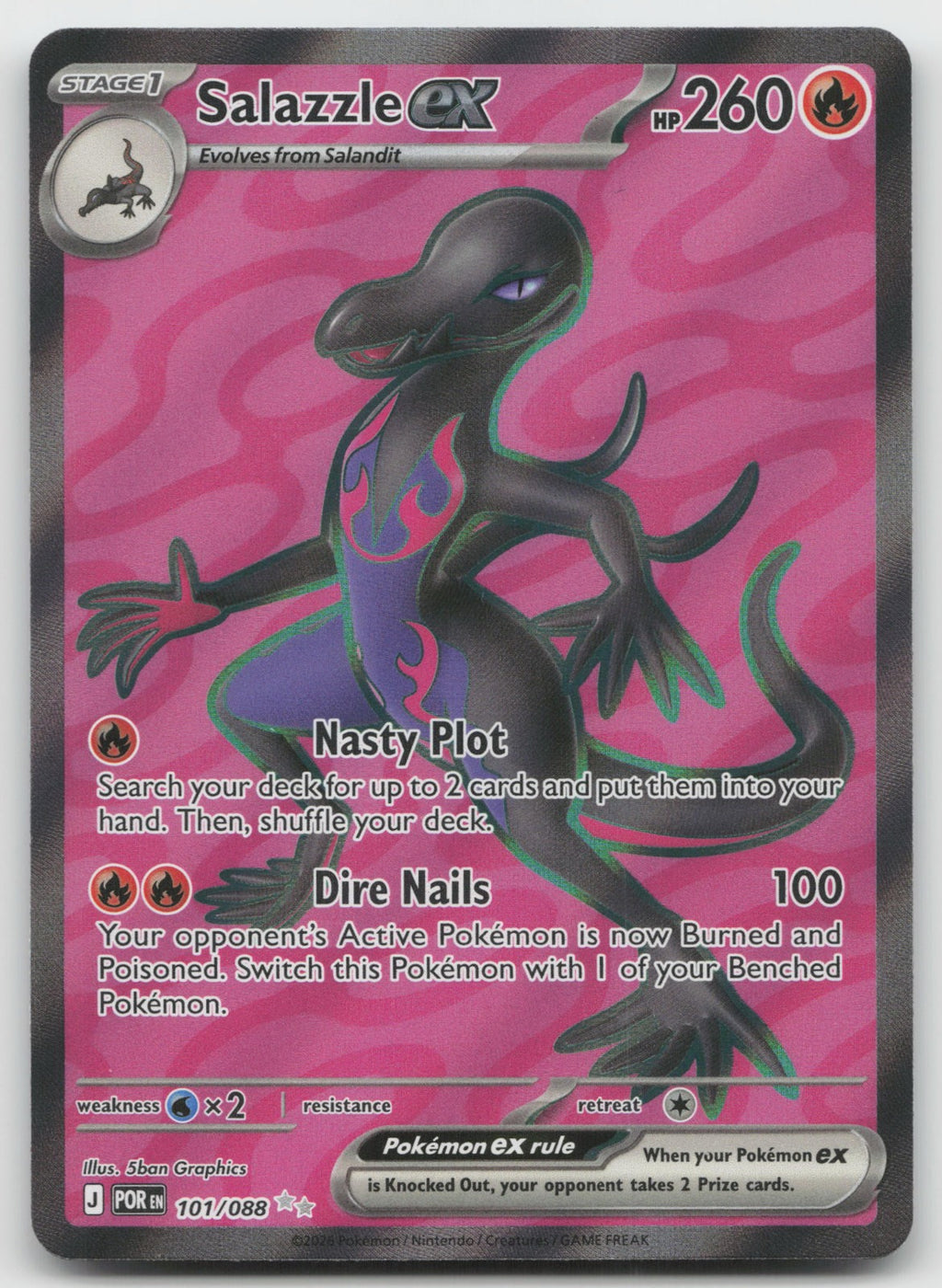 Salazzle ex Holo Ultra Rare ME03: Perfect Order 101/088 NM