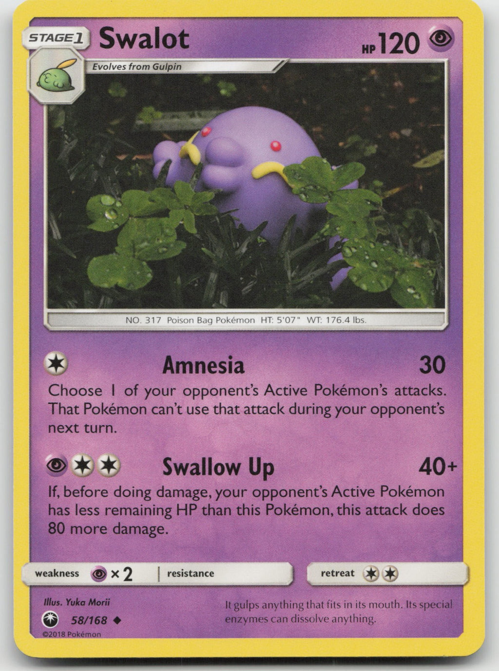 Swalot Uncommon SM - Celestial Storm 58/168 VLP