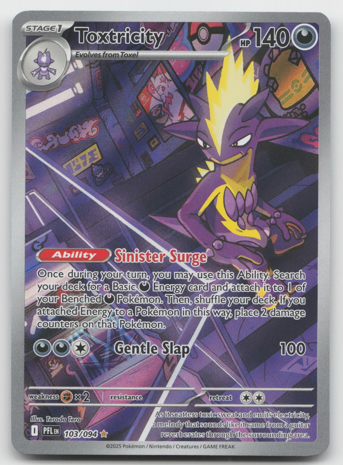Toxtricity Holo Illustration Rare ME02: Phantasmal Flames 103/094 NM