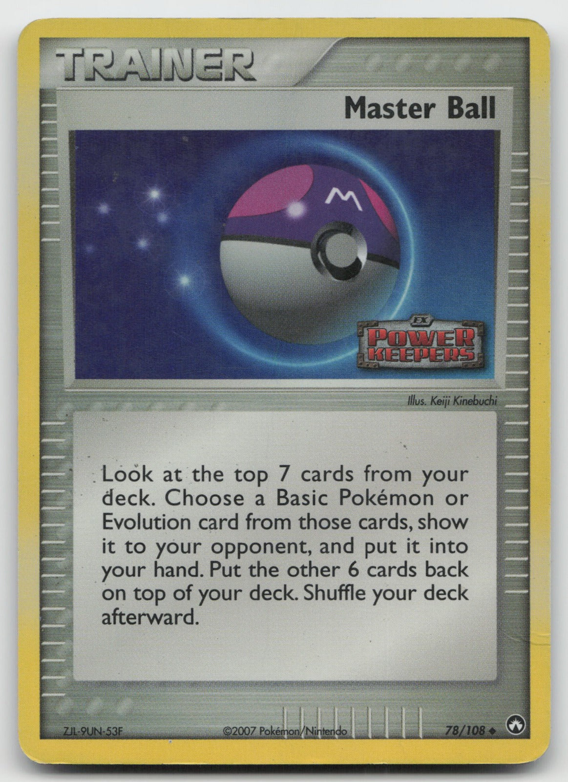 Master Ball Uncommon Reverse Holo Power Keepers 78/108 DMG