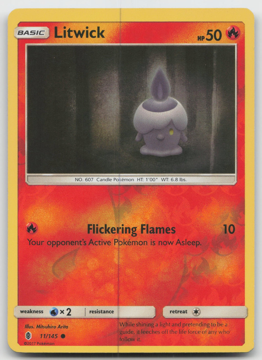 Litwick Reverse Holo Common SM - Guardians Rising 11/145 NM