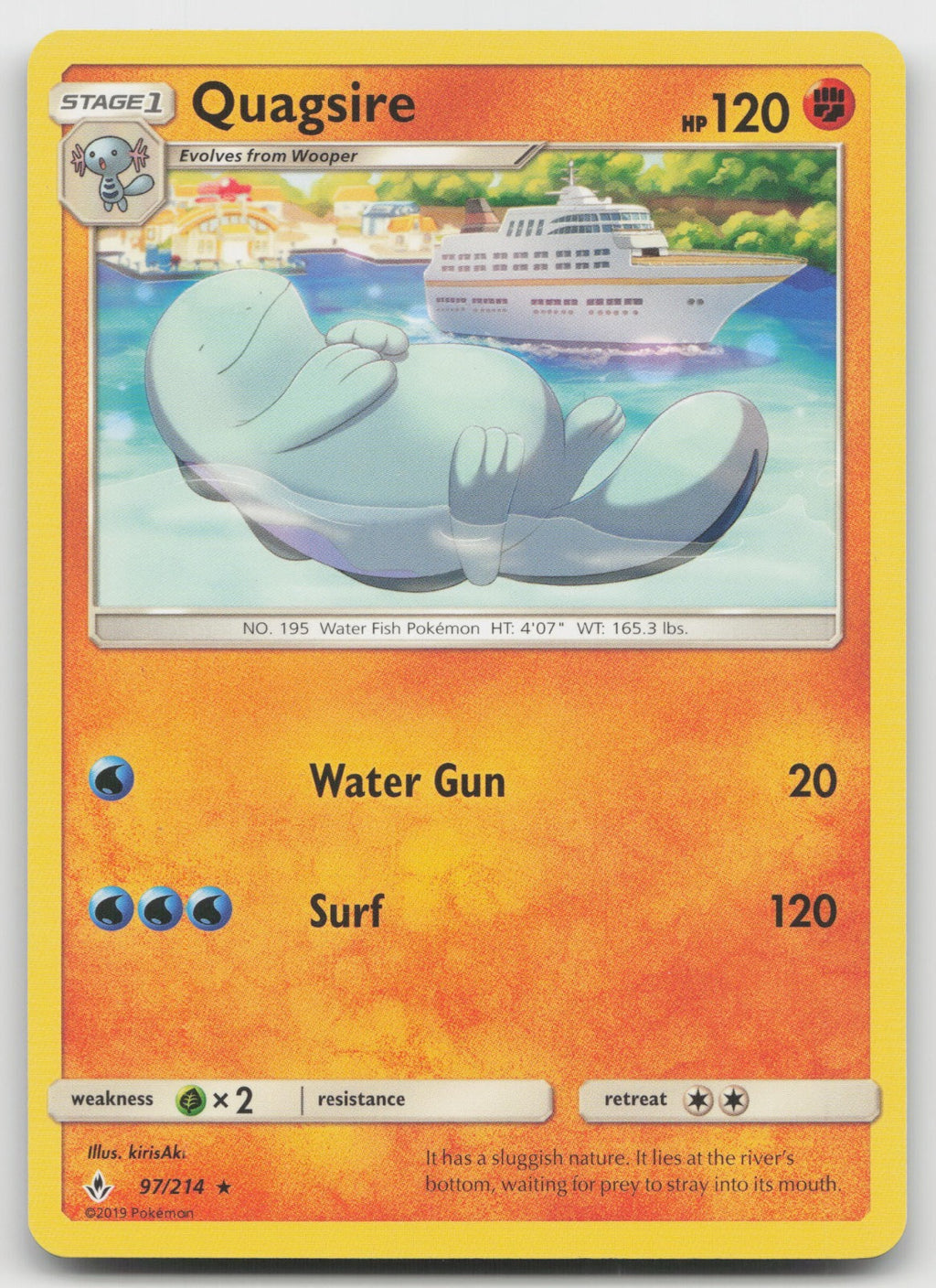 Quagsire Rare SM - Unbroken Bonds 97/214 NM