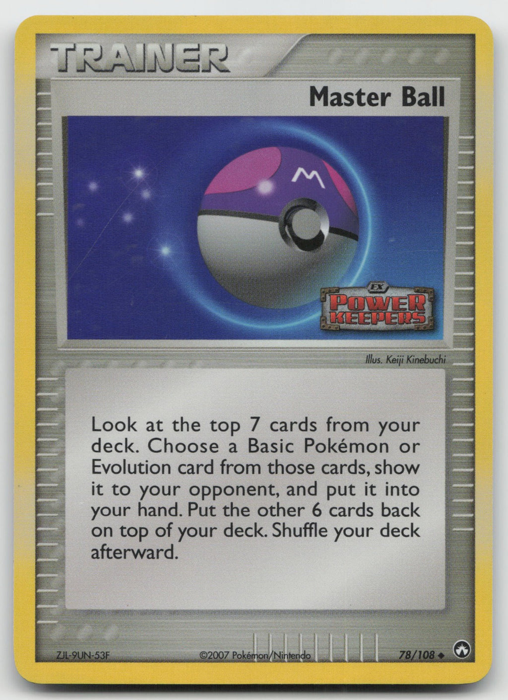 Master Ball Uncommon Reverse Holo Power Keepers 78/108 MP