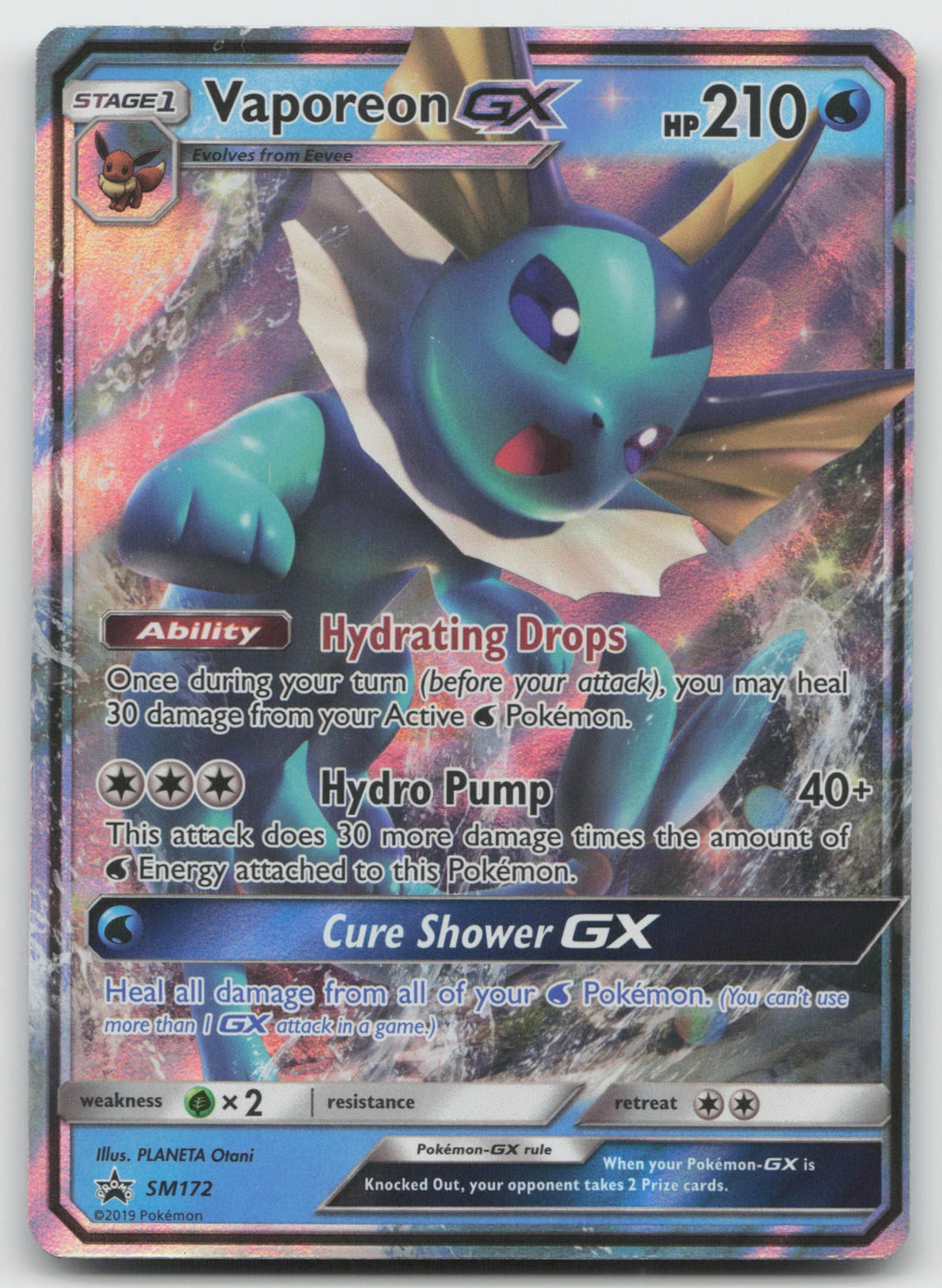 Vaporeon GX Holo SM Promos SM172 NM