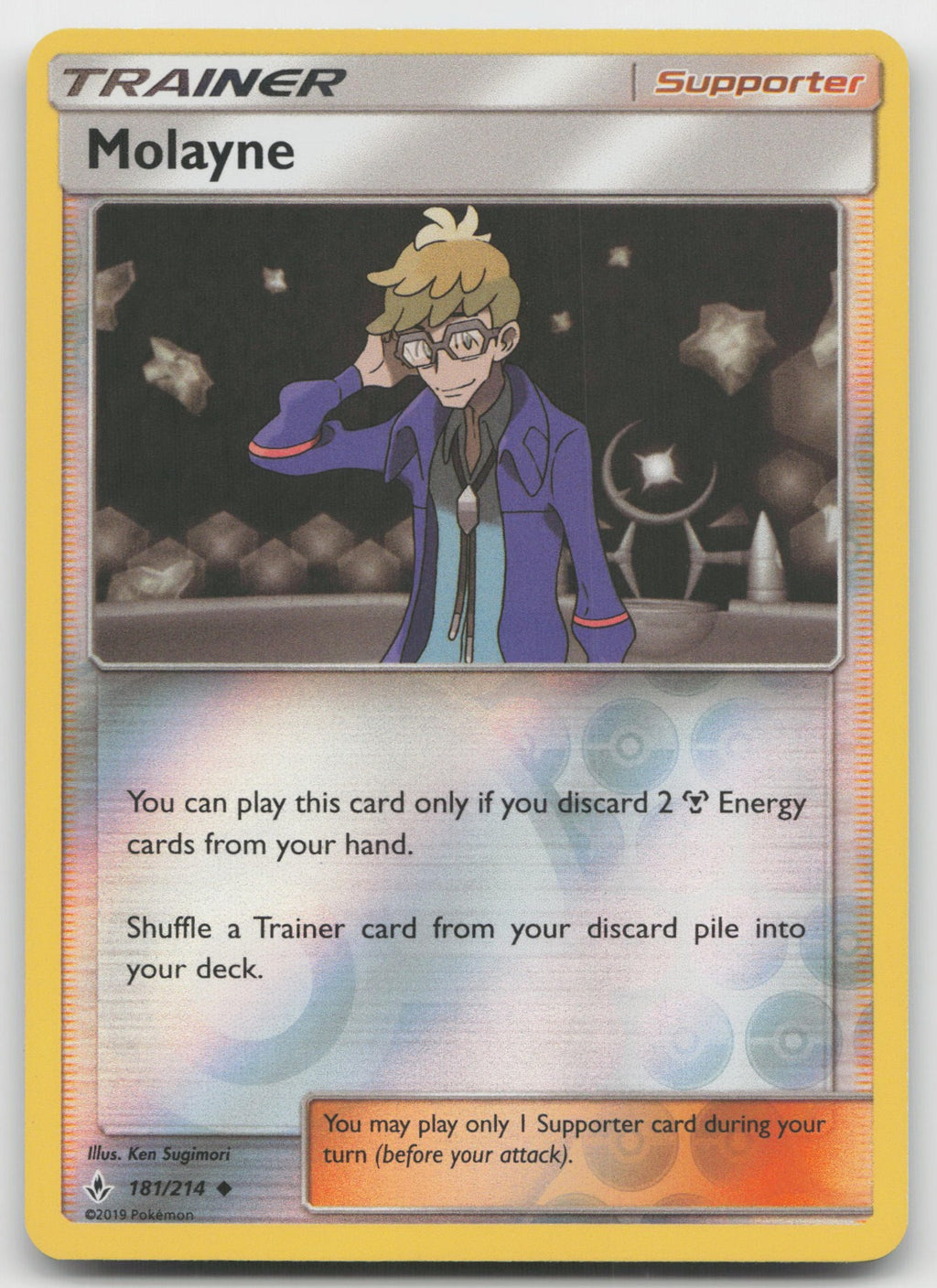 Molayne Reverse Holo Uncommon SM - Unbroken Bonds 181/214 NM