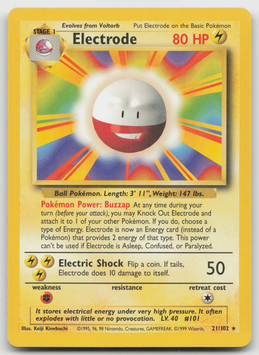 Electrode Rare Base Set 21/102 HP